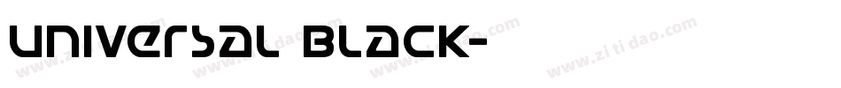 Universal Black字体转换